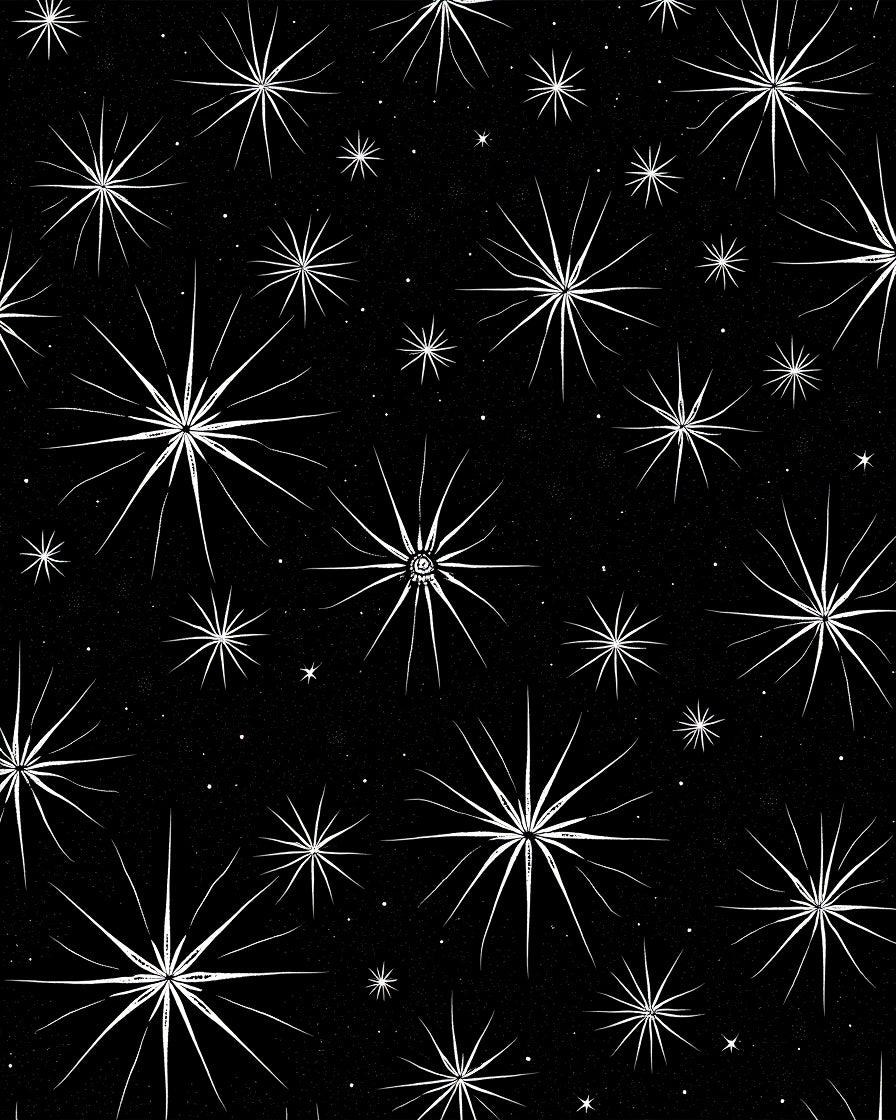 Black Starburst Delightful Pattern Rug