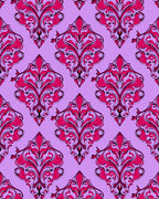 Ornate Floral Damask Pattern Rug