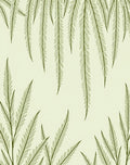 Elegant Fern Frond Outline Pattern Rug