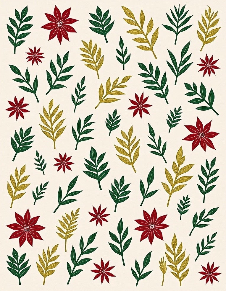 Foliage Blooms Patterned Comfort Rug