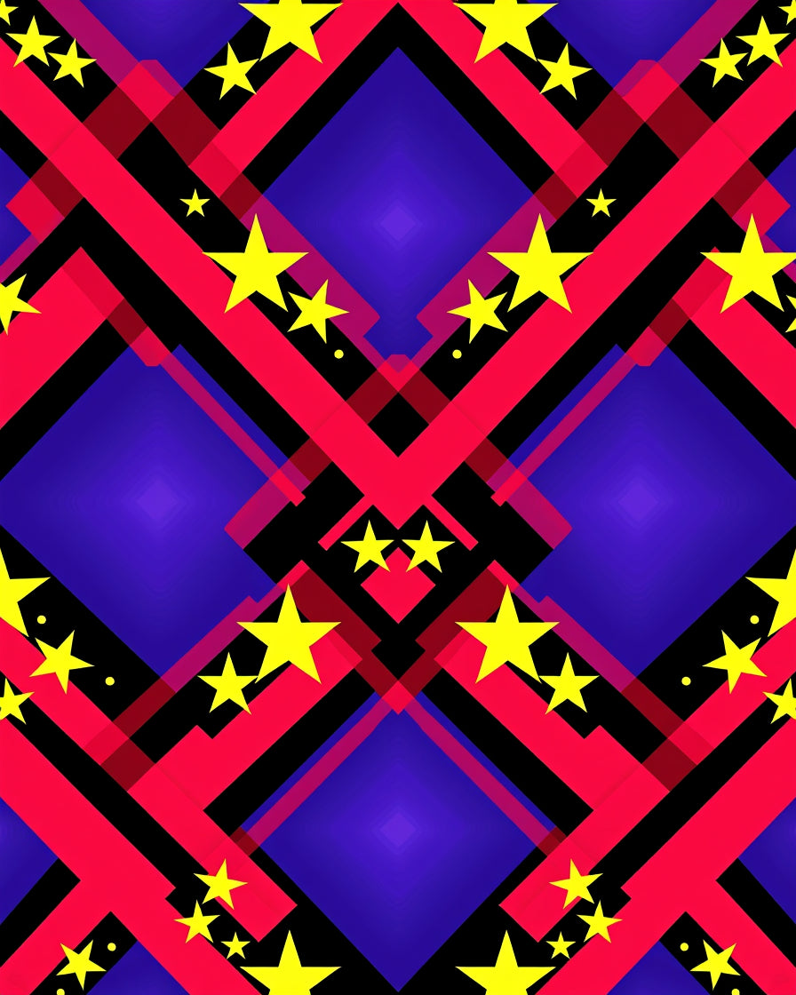 Bold Star Geometric Pattern Rug