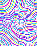 Vibrant Swirling Stripe Pattern Rug