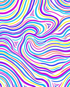 Vibrant Swirling Stripe Pattern Rug