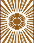 Graphic Sunburst Petal Motif Rug