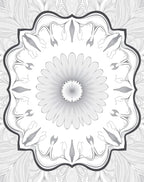 Artistic Gray Floral Medallion Design Rug