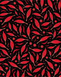 Crimson Leaf Pattern Chic Art Rug