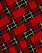 Red Black Classic Plaid Pattern Rug