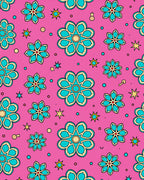 Bright Floral Starburst Pattern Rug