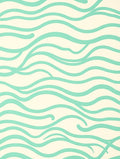 Aqua Wavy Smooth Lines Design Rug