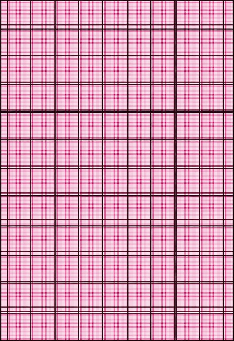 Pink Checkered Grid Pattern Rug