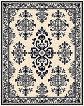 Classic Floral Swirl Patterned Rug