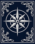 Nautical Compass Rose Graphic Rug