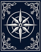Nautical Compass Rose Graphic Rug