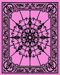 Black Mandala Floral Pattern Rug