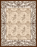 Vintage Floral Scrollwork Classic Design Rug