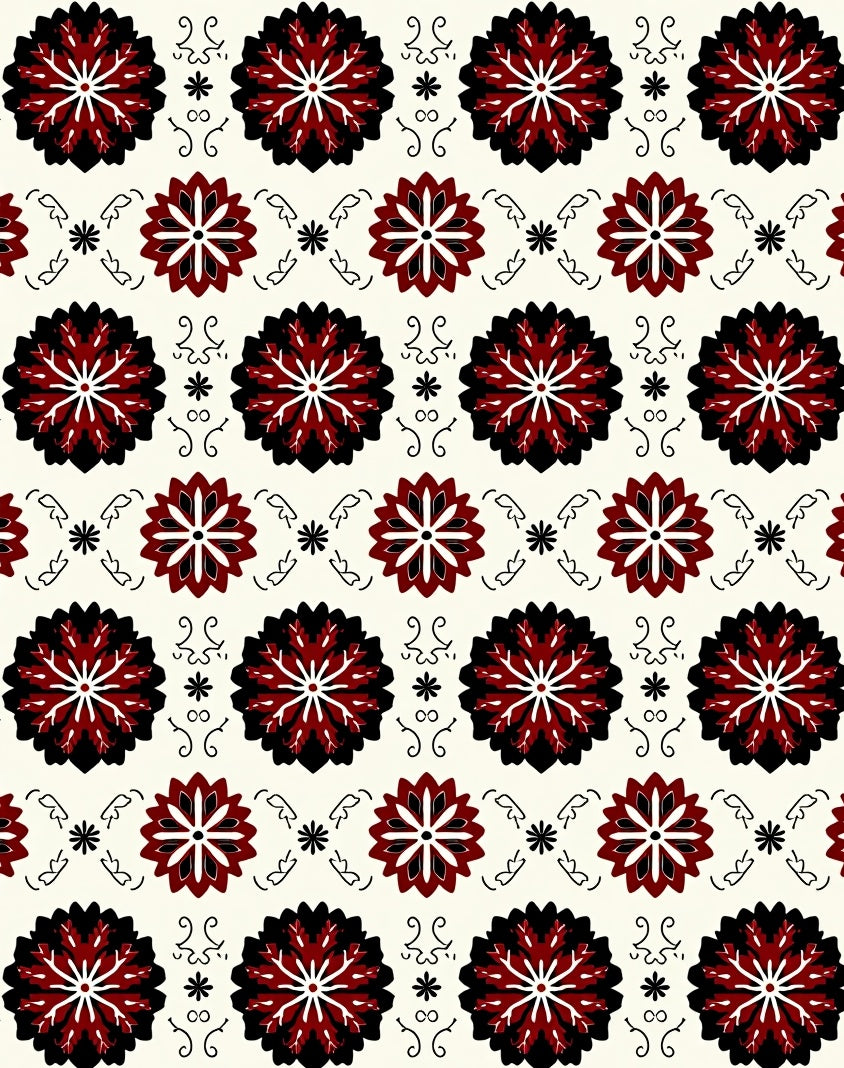 Bold Floral Patterned Contemporary Rug