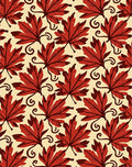 Red Maple Leaf Pattern Design Rug