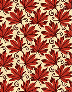 Red Maple Leaf Pattern Design Rug