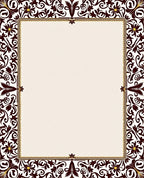 Ornate Floral Border Pattern Rug