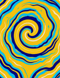 Vibrant Swirl Pattern Abstract Rug