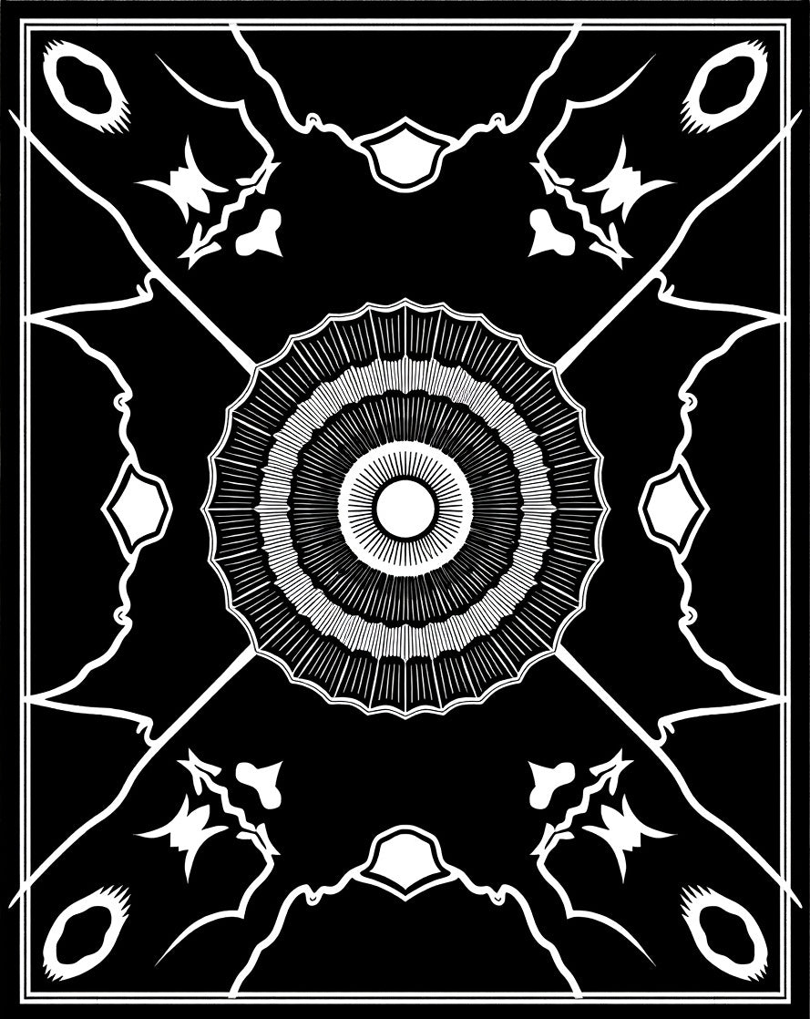 Radiant Sun Mandala Graphic Pattern Rug