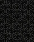 Dark Grey Curving Leaf Pattern Rug