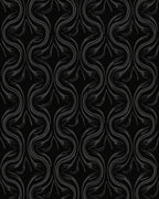 Dark Grey Curving Leaf Pattern Rug