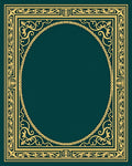 Ornate Golden Oval Scrollwork Rug