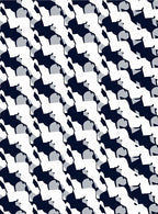Modern Contour Shape Pattern Rug