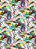 Abstract Floral Spray Pattern Rug