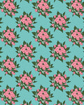 Pastel Pink Blooming Floral Wreath Rug