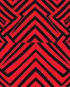 Bold Red Black Geometric Stripes Rug