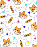 Whimsical Cat Star Pattern Rug