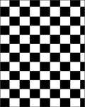 Bold Black White Checkered Pattern Rug
