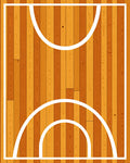 Warm Wood Grain Court Design Rug