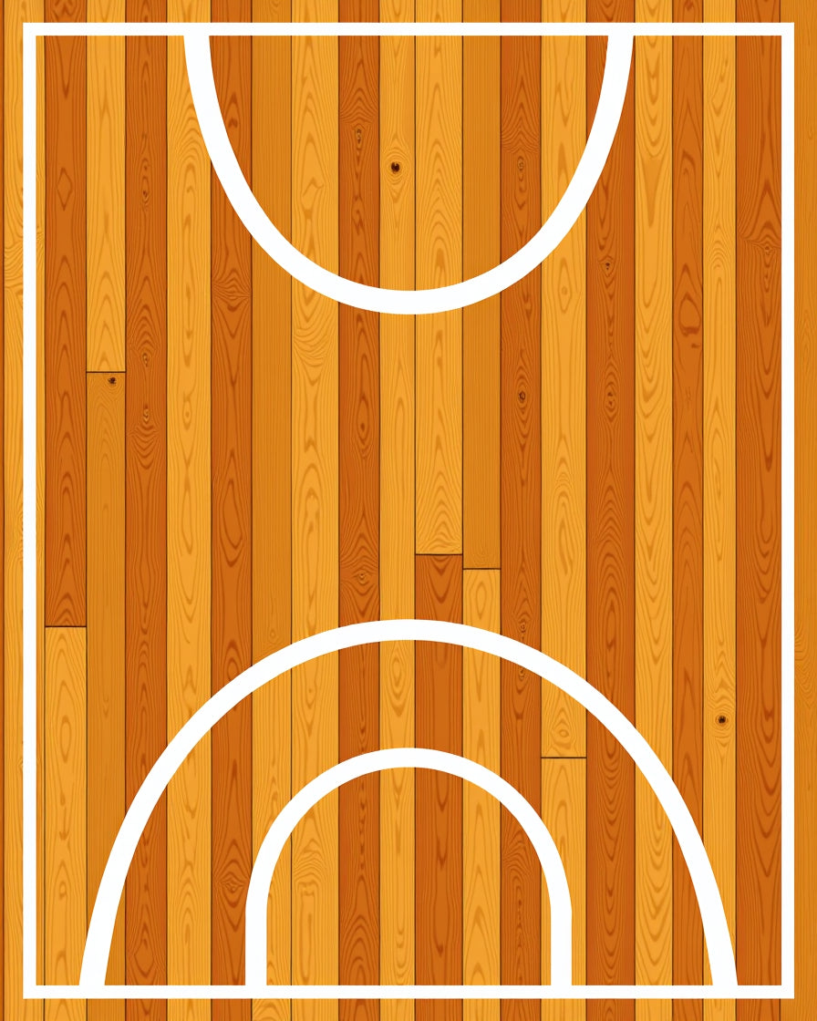 Warm Wood Grain Court Design Rug