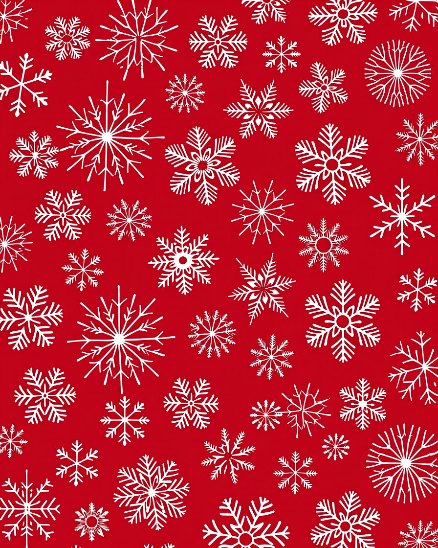 White Snowflake Festive Pattern Rug