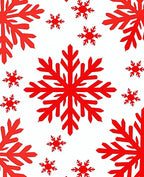 Red Snowflake Festive Pattern Rug