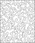 Abstract Swirling Vine Pattern Design Rug
