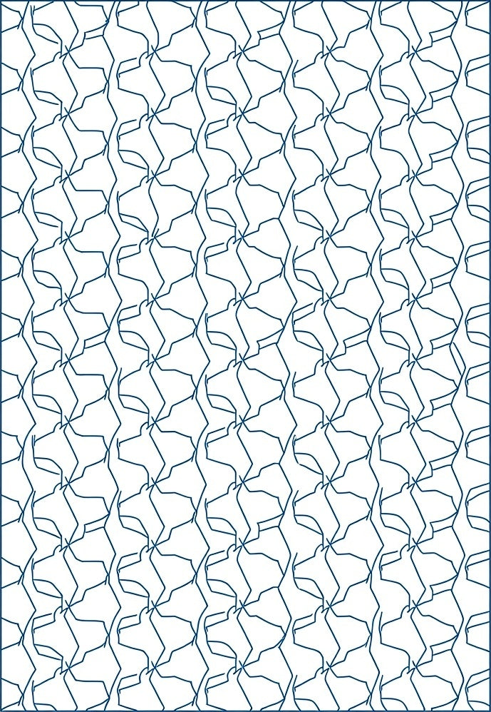 Interlocking Abstract Line Pattern Rug