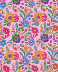 Vibrant Floral Sketch Pattern Rug