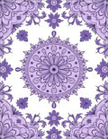 Delicate Floral Mandala Pattern Area Rug