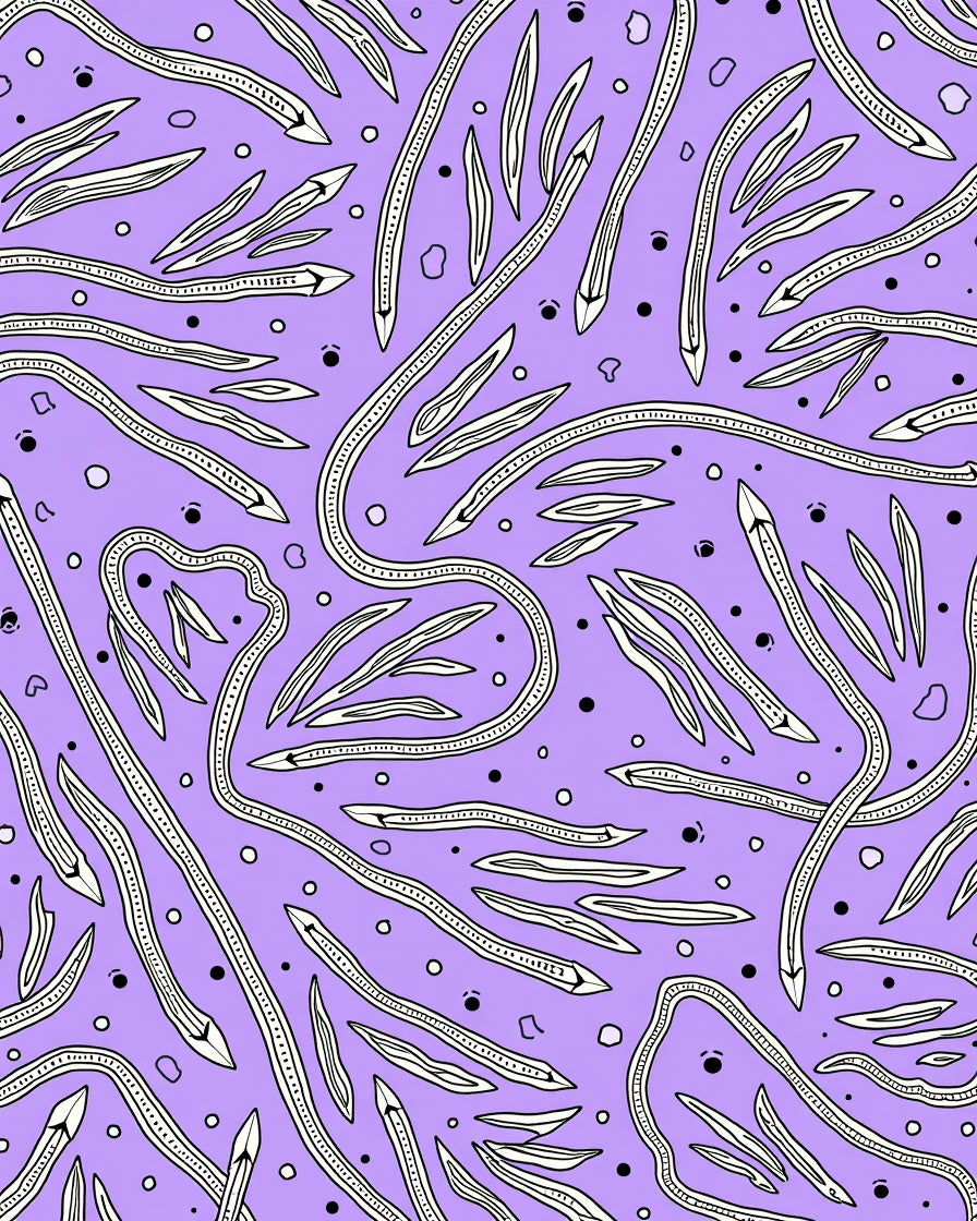 Abstract Swirls Dots Pattern Rug
