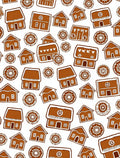 Gingerbread House Star Pattern Design Rug