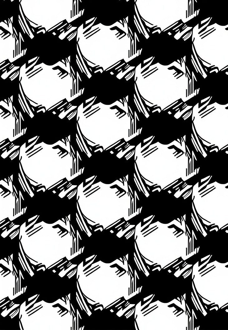Bold Abstract Face Pattern Rug