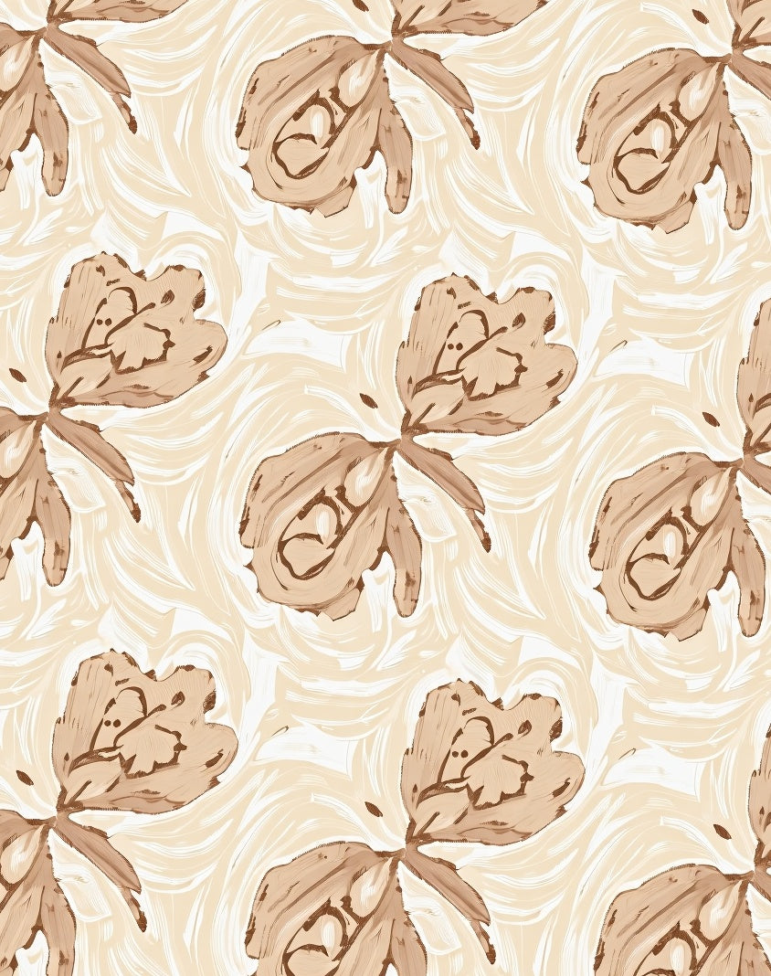 Abstract Floral Brushstroke Pattern Rug