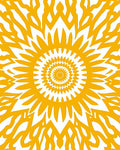 Radiant Sunburst Geometric Pattern Rug