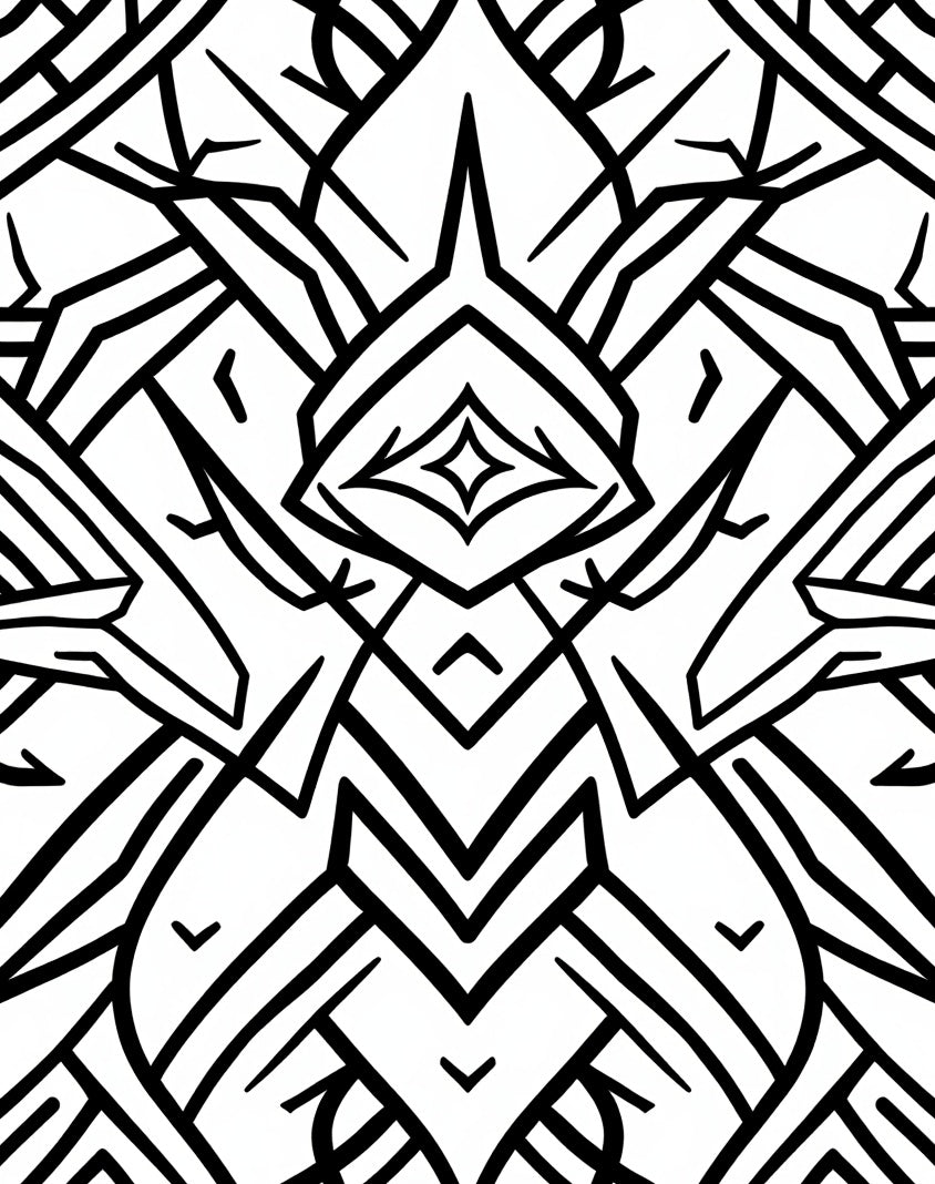 Bold Geometric Art Deco Pattern Rug