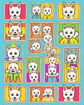 Playful Cartoon Dog Collage Design Rug