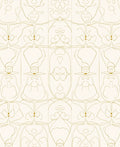 Ornate Gold Line Art Pattern Rug